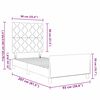 vidaXL Boxspringbett mit Kopfteil Hellgrau 90 x 200 cm Samt