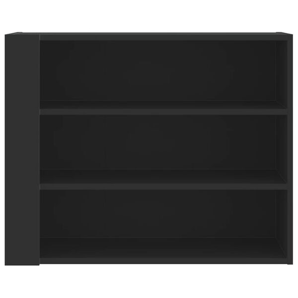 vidaXL Wandregal Schwarz 75x35x60 cm Holzwerkstoff