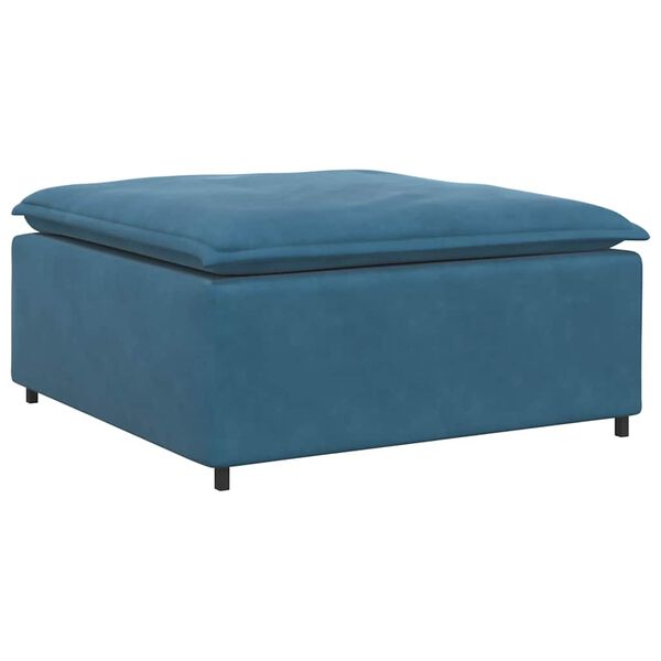 vidaXL Modulares Sofa Fu&szlig;hocker-Modul Blau 100x100x48 cm