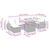vidaXL 5-tlg. Garten-Sofagarnitur mit Kissen Beige Poly Rattan Akazie