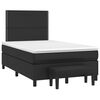 vidaXL Boxspringbett mit Matratze Schwarz 120x200 cm Kunstleder