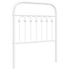 vidaXL Kopfteil Metall Weiß 80 cm