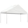 vidaXL Pavillon mit Dach Weiß 5,88x2,23x3,75 m Polyethylen