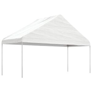 vidaXL Pavillon mit Dach Wei&szlig; 5,88x2,23x3,75 m Polyethylen