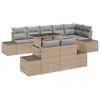 vidaXL Gartensofa-set 9 stk. Beige Poly-Rattan