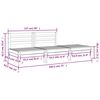 vidaXL Gartensofa 3-Sitzer Wei&szlig; Massivholz Kiefer