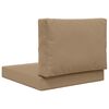 vidaXL Sofakissen f&uuml;r drau&szlig;en 2 pcs Taupe Polyester