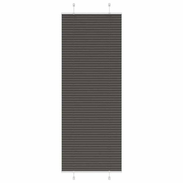 vidaXL Plissee Schwarz 80x200 cm Stoffbreite 79,4 cm Polyester