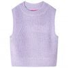 vidaXL Kinder-Pulloverweste Gestrickt Helllila 116