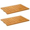 vidaXL Badematte Uni Braun 60 x 40 cm Holz