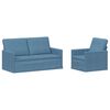 vidaXL Sofa-Set 2 pcs Blau Cordstoff