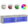 vidaXL TV-Schr&auml;nke mit LED-Leuchten 2 Stk. Betongrau 60x30x30 cm