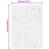 vidaXL Teppich Shaggy Hochflor Modern Creme 120x170 cm