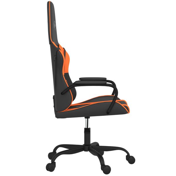 vidaXL Gaming-Stuhl Schwarz und Orange Kunstleder