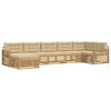 vidaXL Outdoor-Sofagarnitur mit Kissen 7 pcs Wei&szlig; und Beige