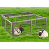 FLAMINGO Faltbarer Kaninchenstall mit 2 T&uuml;ren Mel 116x112x45 cm