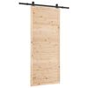 vidaXL Schiebet&uuml;r Natur 80 x 208 cm Massives Kiefernholz