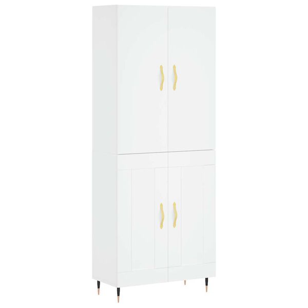 vidaXL Highboard Wei&szlig; 69,5x34x180 cm Holzwerkstoff