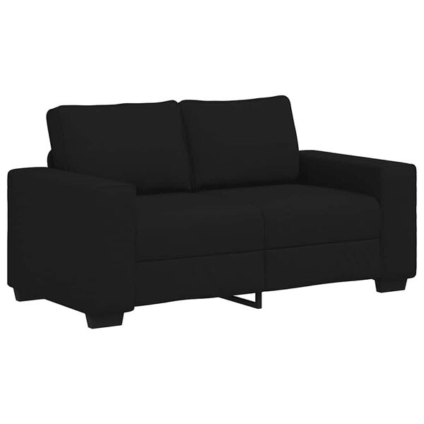 vidaXL 2-Sitzer-Sofa Schwarz 120 cm Stoff