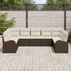 vidaXL Sofa Set 9 pcs Braun Poly-Rattan