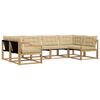 vidaXL Outdoor-Sofagarnitur mit Kissen 6 pcs Wei&szlig; und Beige