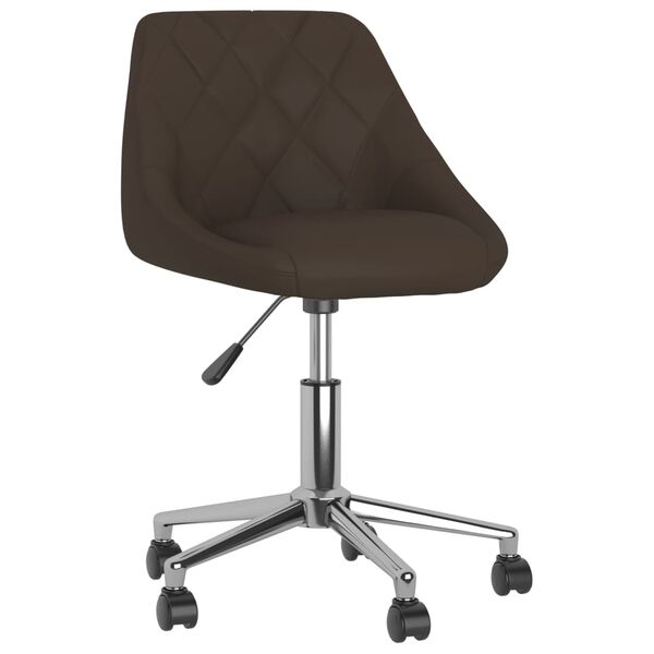 vidaXL Esszimmerst&uuml;hle 2 Stk. Drehbar Braun Kunstleder