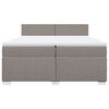 vidaXL Boxspringbett mit Matratze Taupe 200x200 cm Stoff
