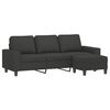 vidaXL 3-Sitzer-Sofa mit Hocker Dunkelgrau 180 cm Mikrofasergewebe