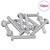 vidaXL Schraube mit Sperre Uni 12 pcs Silber M6 x 35 mm Stahl