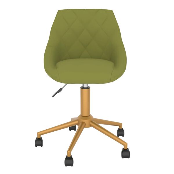 vidaXL Esszimmerst&uuml;hle 4 Stk. Drehbar Hellgr&uuml;n Samt