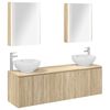 vidaXL Badezimmerschrank-Set 5 stk. Sonoma-Eiche Holzwerkstoff