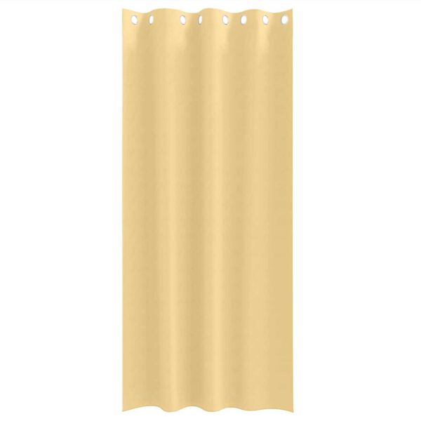 vidaXL Verdunkelungs-Vorhänge mit Ringen 2 pcs Beige 245 x 140 cm