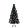 vidaXL Weihnachtsbaum mit 300 LEDs mit St&auml;nder Schwarz 210 cm PVC