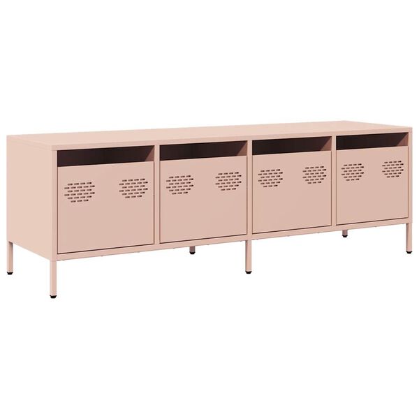 vidaXL TV-Schrank Rosa 135x39x43,5 cm Kaltgewalzter Stahl