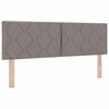 vidaXL Boxspringbett mit Kopfteil Taupe 160 x 200 cm Stoff