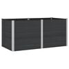 vidaXL Hochbeet Schwarz 200 x 100 x 91 cm WPC und Aluminium