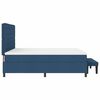 vidaXL Boxspringbett mit Kopfteil Blau 180 x 200 cm Stoff