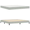 vidaXL Boxspringbett mit Matratze Hellgrau 200 x 200 cm Stoff