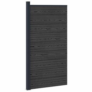 vidaXL Zaunelement WPC und Aluminium Schwarz