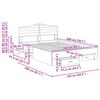 vidaXL Bettrahmen mit Kopfteil Wei&szlig; 160 x 200 cm Holzwerkstoff