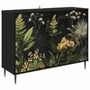 vidaXL Sideboard RHENEN Schwarz Eichen-Optik 102 x 33 x 76 cm