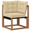 vidaXL Outdoor-Sofagarnitur mit Kissen 8 pcs Natur und Beige
