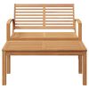 vidaXL Bank 2 pcs Braun Massivholz Teak