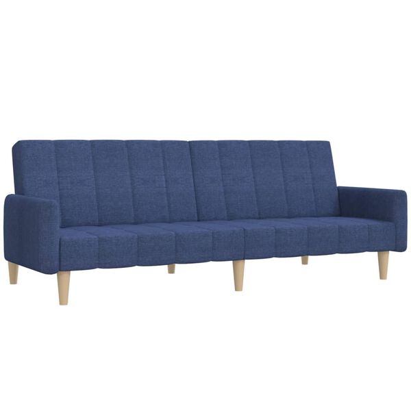 vidaXL Schlafsofa 2-Sitzer Blau Stoff