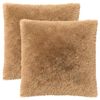 vidaXL Kissenbezug 2 stk. HEERLEN Taupe 55 x 55 cm PV Fleece
