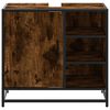 vidaXL Waschbeckenunterschrank Räuchereiche 65x33x60 cm Holzwerkstoff