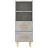 vidaXL Sideboard Betongrau 34,5x34x90 cm Holzwerkstoff