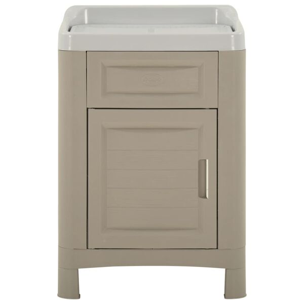 vidaXL Waschk&uuml;chen-Schrank 60x51x89 cm Sandfarben