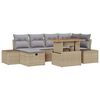 vidaXL Garten-Sofa-Set 7 stk. Beige Poly-Rattan