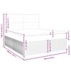 vidaXL Boxspringbett mit Matratze Hellgrau 180x200 cm Samt